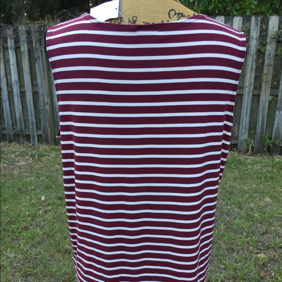 Striped tie front top - Picture 2 of 5